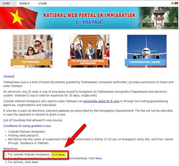 étape 2 pour obtenir l'e-visa vietnamien