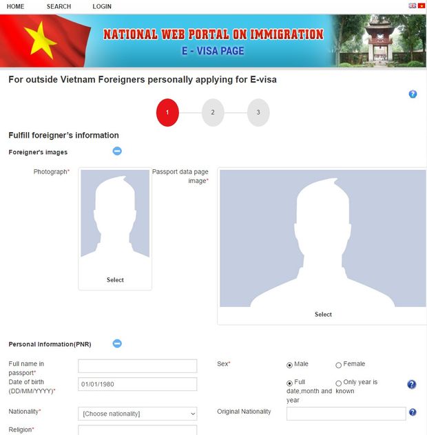 étape 4 pour obtenir l'e-visa vietnamien