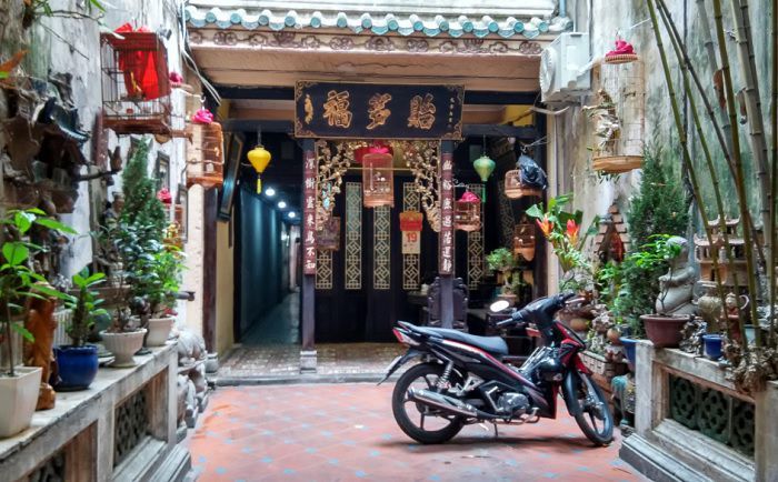 café phố cổ dans le vieux quartier de Hanoï café phố cổ dans le vieux quartier de Hanoï