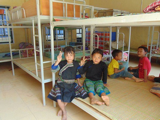 Les élèves de l'école primaire Lao Chải