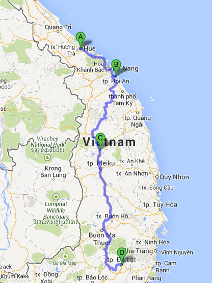 cap vers Da Lat centre-sud Vietnam à moto