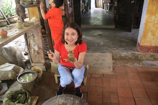 apprendre a faire la poterie au village Thanh Ha à Hoi An