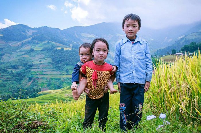 activité volontaire à Mu Cang Chai