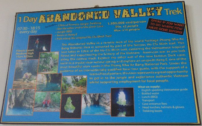 tableau du tour trek dans la vallée abandonnée