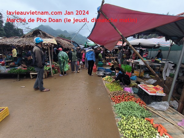 Marché de Pho Doan à Pu Luong