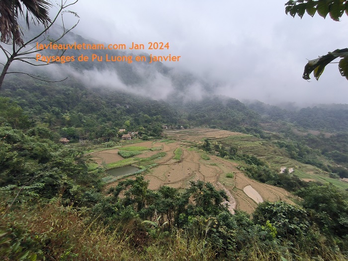 Paysages de Pu Luong en janvier