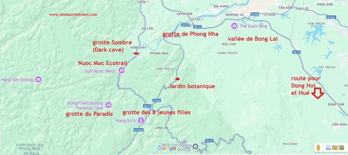 carte de Phong Nha