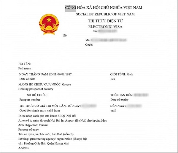 E-visa vietnamien