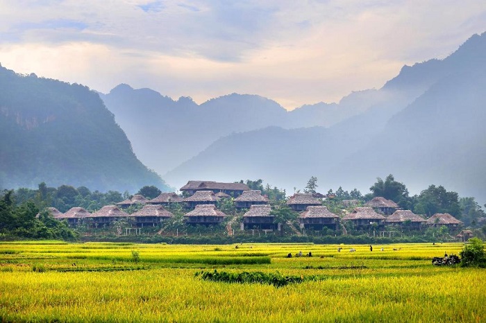 Les bungalows du Mai Chau Ecolodge.