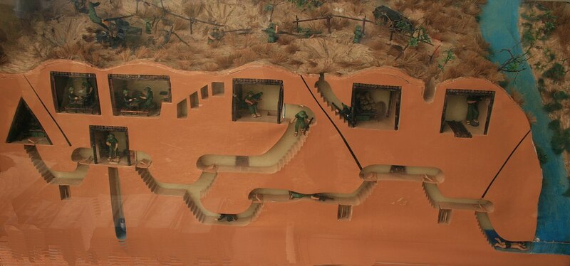 Le système des tunnels de Cu Chi est recréé à l'aide d'une maquette