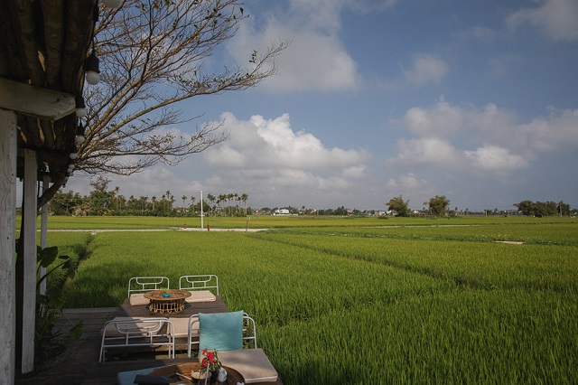 Café dans un jardin caché à Hoi An