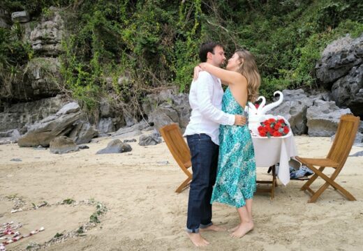 Demande de mariage en baie d'Halong