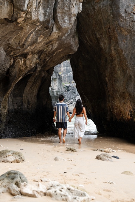 Balade sur le sable - baie d'Halong