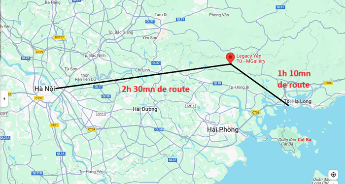 emplacement de Yen Tu 